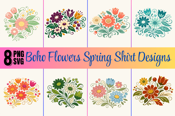 Boho Flowers Spring Flowers Shirt SVG: A Strategic Asset for Design and Branding