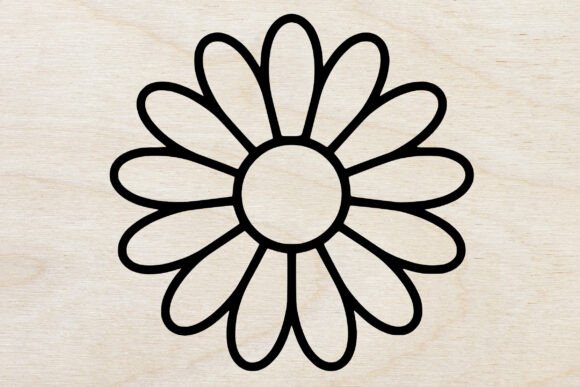 Daisy Flower Outline SVG: Clean Design for Crafts