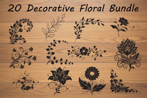 Elegant Flower Silhouette Clipart Guide