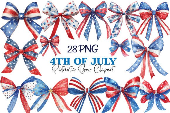 Elevating Independence Day Designs with the 4th of July Patriotic Bow Bundle