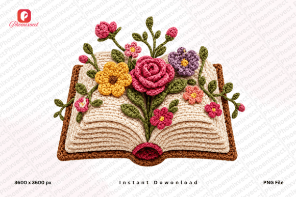 Embracing the Cozy Aesthetic: The Rise of Faux Yarn Floral Cottagecore Book PNG Designs