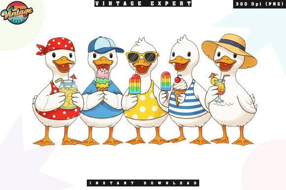 Funny Duck Summer Vacation Ice Cream PNG: A Guide to High-Quality Digital Design Assets