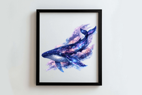 Galaxy Whale PNG Nebula Whale Clipart: A Cosmic Design for Creative Projects