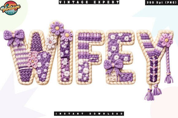 Maximizing Your Designs with the Wifey Wedding Gift Crochet Yarn PNG