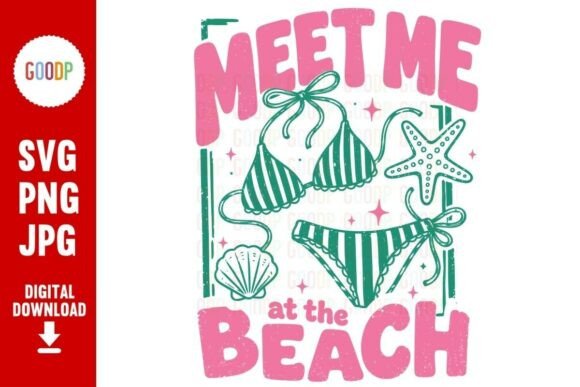 Retro Meet Me at the Beach Summer SVG