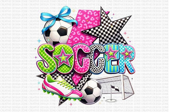 Soccer Star Bow PNG Design Guide