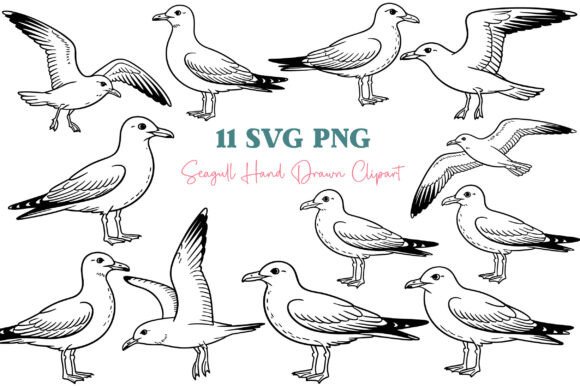 Strategic Design Decisions: Leveraging the Seagull Clipart SVG PNG Bundle for Coastal Branding