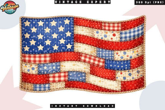 Vintage Patriotic Patchwork Flag PNG: A Guide for Creators
