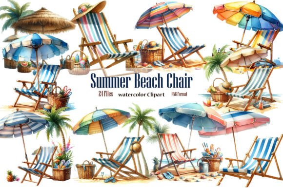 Watercolor Summer Beach Chair Clipart: A Practical Guide for Crafters and Designers