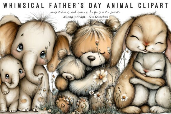 Whimsical Father’s Day Animals Clipart: A Creative Guide for Digital and Print Projects