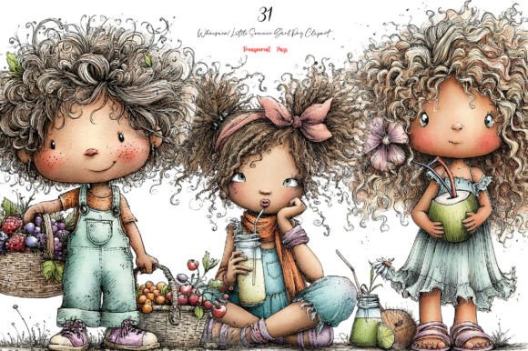 Whimsical Summer Girl PNG Clipart Guide